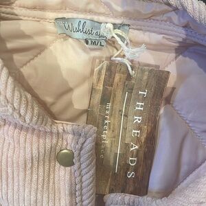 NWT Quilted Dolphin hem jacket